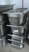 *Five Bain Marie Inserts with Lids