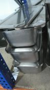 *Three Stainless Steel Storage Tins