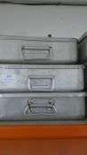 *Three Aluminium Grundy Trays