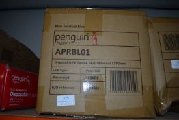 *10 Packs of 100 Disposable PE Aprons Blue Non-Medi