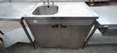 Stainless Steel Sink Unit 100x60cm