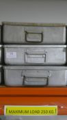 *Three Aluminium Grundy Trays