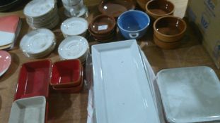 Quantity of Assorted Cups, Saucers, Serving Dishes, etc.