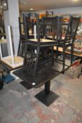 Two Rectangular Pedestal Tables, One Square Table,