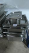 *Six Assorted Bain Marie Inserts and Three Lids