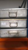 *Three Aluminium Grundy Trays