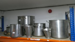 Contants of Shelf to Include Assorted Pots and Pans