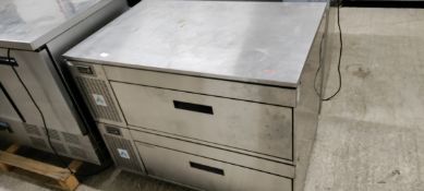 *Stainless Steel Double Drawer Refrigerated Unit