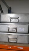 *Three Aluminium Grundy Trays