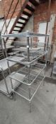 Four Tier Metal Racking 150cm high 90x50cm