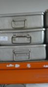 *Three Aluminium Grundy Trays