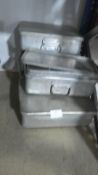 *Four Aluminium Grundy Trays with Handles