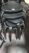 Five Triangular Black Stacking Stools