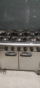 Lincat Gas Six Burner Stove over Double Oven