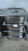 *Four Bain Marie Inserts with Lids