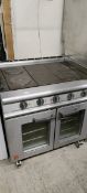 Falcon Gas Four Burner Stove over Double Oven