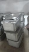 *Six Aluminium Storage Tins