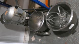 Hobart Mixer with Two Bowls and a Quantity of Attachments