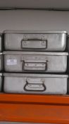 *Three Aluminium Grundy Trays