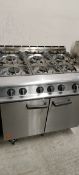 Falcon Gas Six Burner Stove over Double Oven