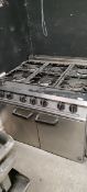 Falcon Gas Six Burner Stove over Double Oven