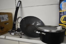 *Two Master Pro Frying Pans, Ottlite Desk Lamp, Th