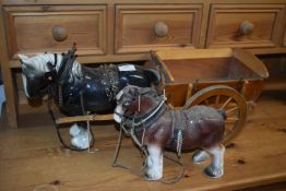 Two Shire Horses and a Cart