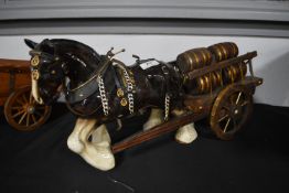 Shire Horse and Cart Figures