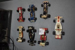 Seven Corgi Diecast Racing Cards