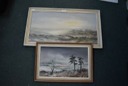 Two Landscapes by D. Foster