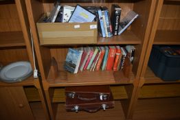 Assorted Books, Blank Video Tapes, and Two Small C