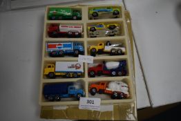 Ten Diecast Toy Cars
