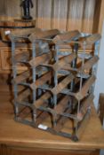 Wood and Metal Wine Rack