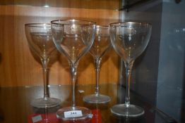 Four Biba Wine Glasses