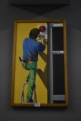 Oil on Board Study of an Electrician Signed M. Oak