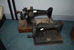 Two Vintage Sewing Machine