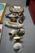 Animal Ornaments and Dishes etc.