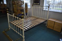 Vintage Style Metal Double Bed Frame