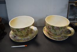 Two Giant Teacup Planters