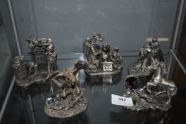 Five Myth & Magic Pewter Figures