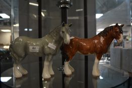Pair of Leonardo Country Life Pottery Horse Figure