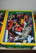 Large Storage Crate Containing Assorted Diecast Toy Vehicles