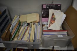 Two Boxes of Coloured and Plain Envelopes
