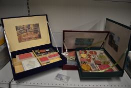 Four Storage Boxes Containing Rubber Stamps etc.