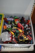 Large Storage Crate Containing Assorted Diecast Toy Vehicles