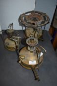 Three Vintage Brass Paraffin Stoves
