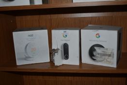 *Two Nest Thermostats, and a Nest Doorbell