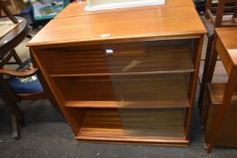 1970's Teak Bookcase with Sliding Glass Doors