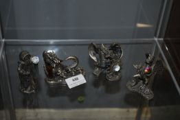 Four Myth & Magic Pewter Figures