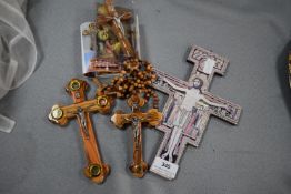 Crucifixes and a Rosary